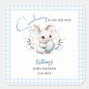 SomebunnyはBoy Easter Baby Showerの途中にある スクエアシール