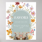 SomeBunnyイースターワイルドフラワーベビーシャワーへようこそ ポスター (正面)