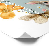 SomeBunnyイースターワイルドフラワーベビーシャワーへようこそ ポスター (角)