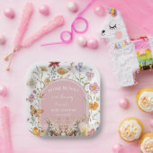 SomeBunnyイースターワイルドフラワーベビーシャワー ペーパープレート (パーティー)