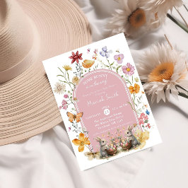 SomeBunnyイースターワイルドフラワーベビーシャワー 招待状