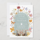 SomeBunnyイースターワイルドフラワーベビーシャワー 招待状 (正面)