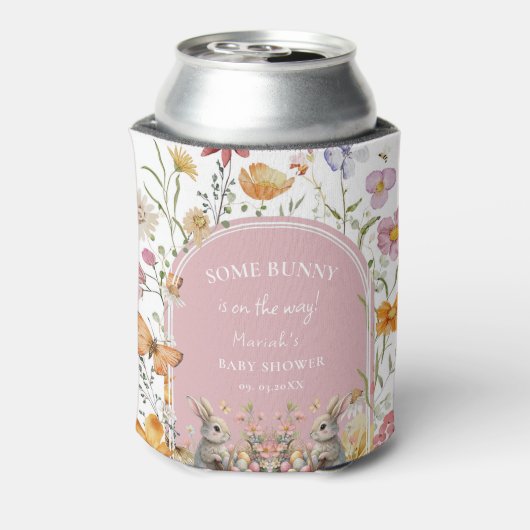 SomeBunnyイースターワイルドフラワーベビーシャワー 缶クーラー (缶裏面)