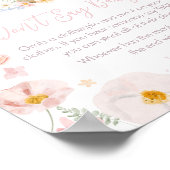 Somebunnyウサギの赤ちゃんシャワーベビーと言わない ポスター (角)