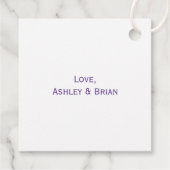 Somebunny愛あなたギフトラベル、紫色のイースターバニー フェイバータグ (裏面)