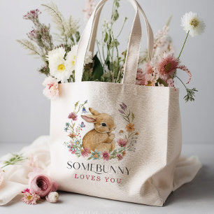 Somebunny ベイビー シャワー ワイルドフラワー グローリー トートバッグ