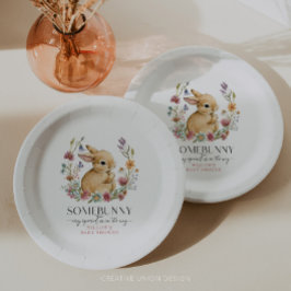 Somebunny ベビーシャワー ワイルドフラワーペーパープレート ペーパープレート