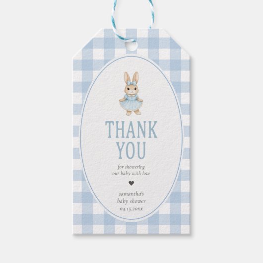 Somebunny Baby Shower ギフトタグ (正面)