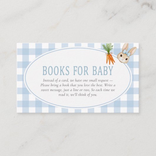 Somebunny Baby Shower Books for Baby エンクロージャーカード (正面)