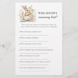 Somebunny Baby Shower Game：ママを知っている最高の人は?