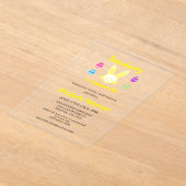 Somebunny Is Eggspecting Easter Baby Shower アクリル招待状 (レイダウン)