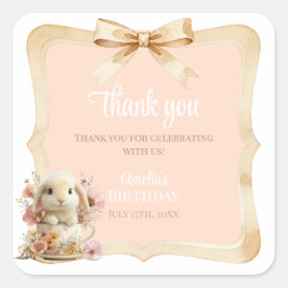 Somebunny is Turning One フェイバーステッカー スクエアシール