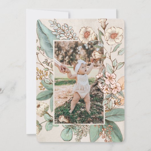 Somebunny is Turning One 1st Birthday Invitation 招待状 (裏面)