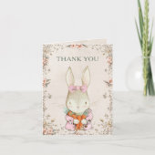 Somebunny is Turning One Birthday Thank You Card 招待状 (正面)