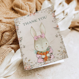 Somebunny is Turning One Birthday Thank You Card 招待状