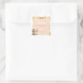 Somebunny is Turning One Favor Stickers スクエアシール (バッグ)