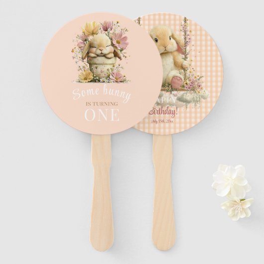 Somebunny is Turning One Handheld Party Fans ハンドファン (正面&裏面)