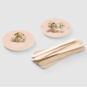 Somebunny is Turning One Invitation Peach Gingham ハンドファン (組立なし)