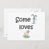 Somebunny Loves Ewe (写真) ポストカード (正面/裏面)