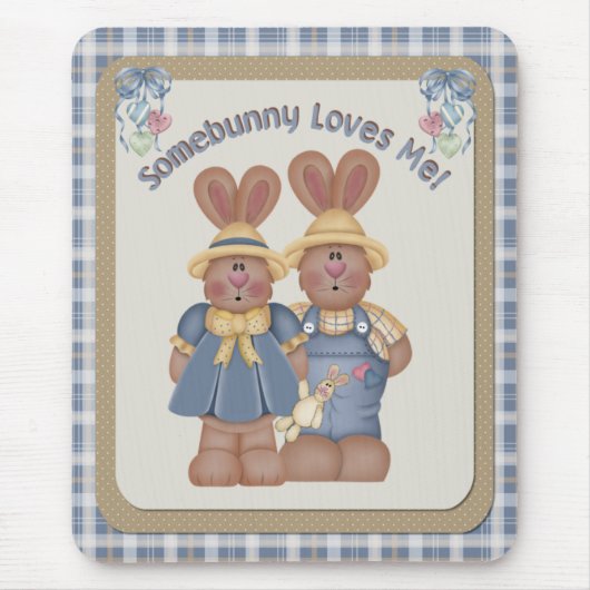Somebunny Loves Me -マウスパッド マウスパッド (正面)