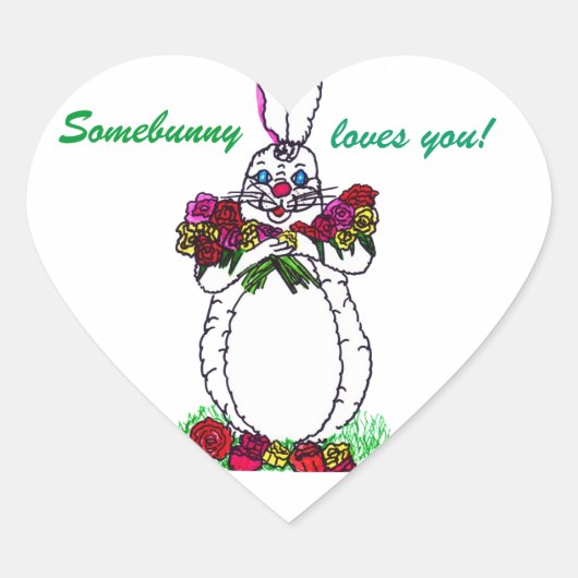 SOMEBUNNY LOVES YOUハート ハートシール (正面)