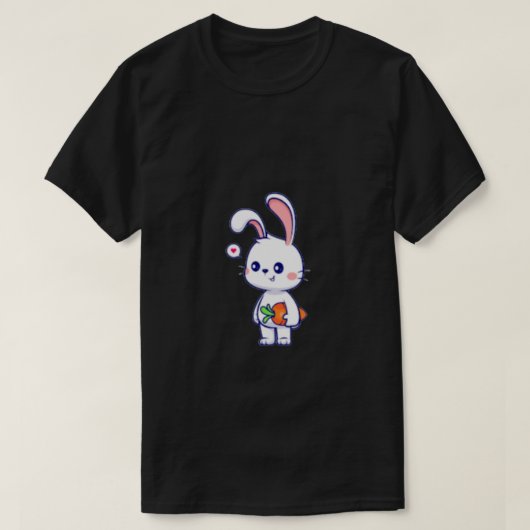 ''Somebunny Loves You'' ハートキャロットTシャツ Tシャツ (デザイン正面)