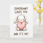 Somebunny Loves You Card カード (黄色い花)