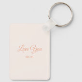 Somebunny Loves You Cute Bunny on Soft Blush キーホルダー (裏面)