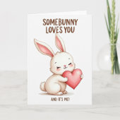 Somebunny Loves You Heart Card カード (正面)