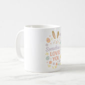 Somebunny Loves You Mug | Cute Easter Bunny Design コーヒーマグカップ (正面左)