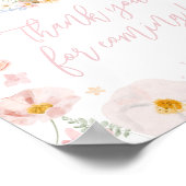 Somebunny Rabbit Baby Shower Thanks for 来's ポスター (角)