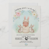 Somebunny Special Is on the Way – Baby Shower  招待状 (正面/裏面)