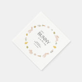 Somebunny Spring Easter Baby Shower スタンダードカクテルナプキン (角)