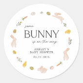 Somebunny Spring Easter Baby Shower ラウンドシール (正面)