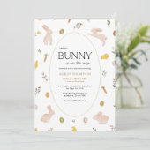 Somebunny Spring Easter Baby Shower 招待状 (スタンド正面)