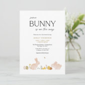 Somebunny Spring Easter Baby Shower 招待状 (スタンド正面)