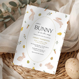Somebunny Spring Easter Baby Shower 招待状