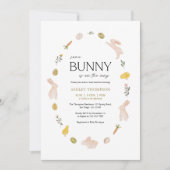 Somebunny Spring Easter Baby Shower 招待状 (正面)
