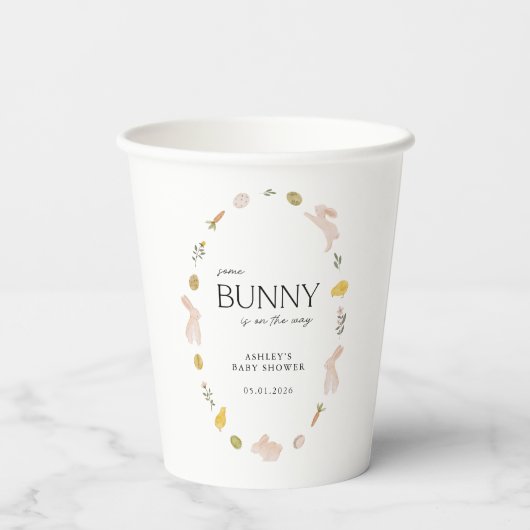 Somebunny Spring Easter Baby Shower 紙コップ (裏面)