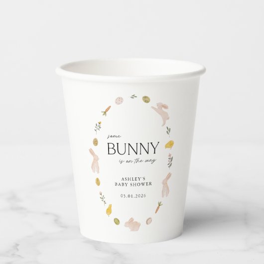 Somebunny Spring Easter Baby Shower 紙コップ (正面)