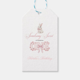 Somebunny Sweet 1st Birthday Spring Floral Invitat ギフトタグ