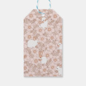 Somebunny Sweet 1st Birthday Spring Floral Invitat ギフトタグ (裏面)