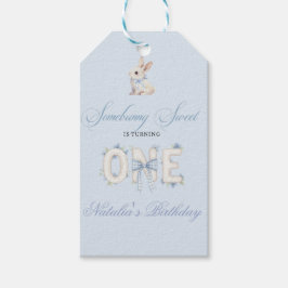 Somebunny Sweet 1st Birthday Spring Floral Invitat ギフトタグ