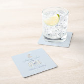 Somebunny Sweet 1st Birthday Spring Floral Invitat スクエアペーパーコースター (インサイチュ)