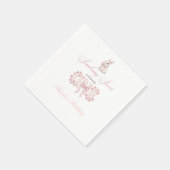 Somebunny Sweet 1st Birthday Spring Floral Invitat スタンダードカクテルナプキン (角)