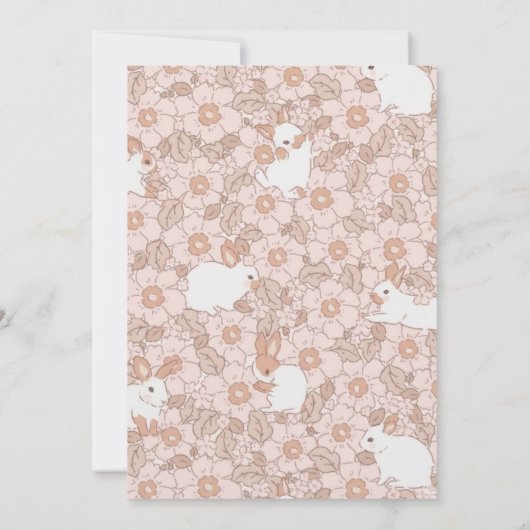 Somebunny Sweet 1st Birthday Spring Floral Invitat 招待状 (裏面)