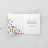 Somebunny Wildflower Baby Showerサンキューカード 招待状 (内部)