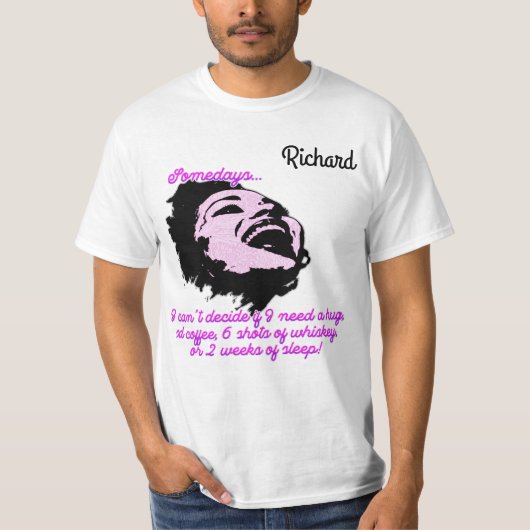 "Somedays..." オーダーメイド メンズ Tシャツ (正面)
