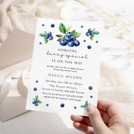 Someone Berry Specialベビー1st Birthdayブルーベリー 招待状