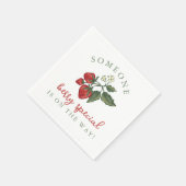 Someone Berry Special Baby Shower Napkin スタンダードカクテルナプキン (角)